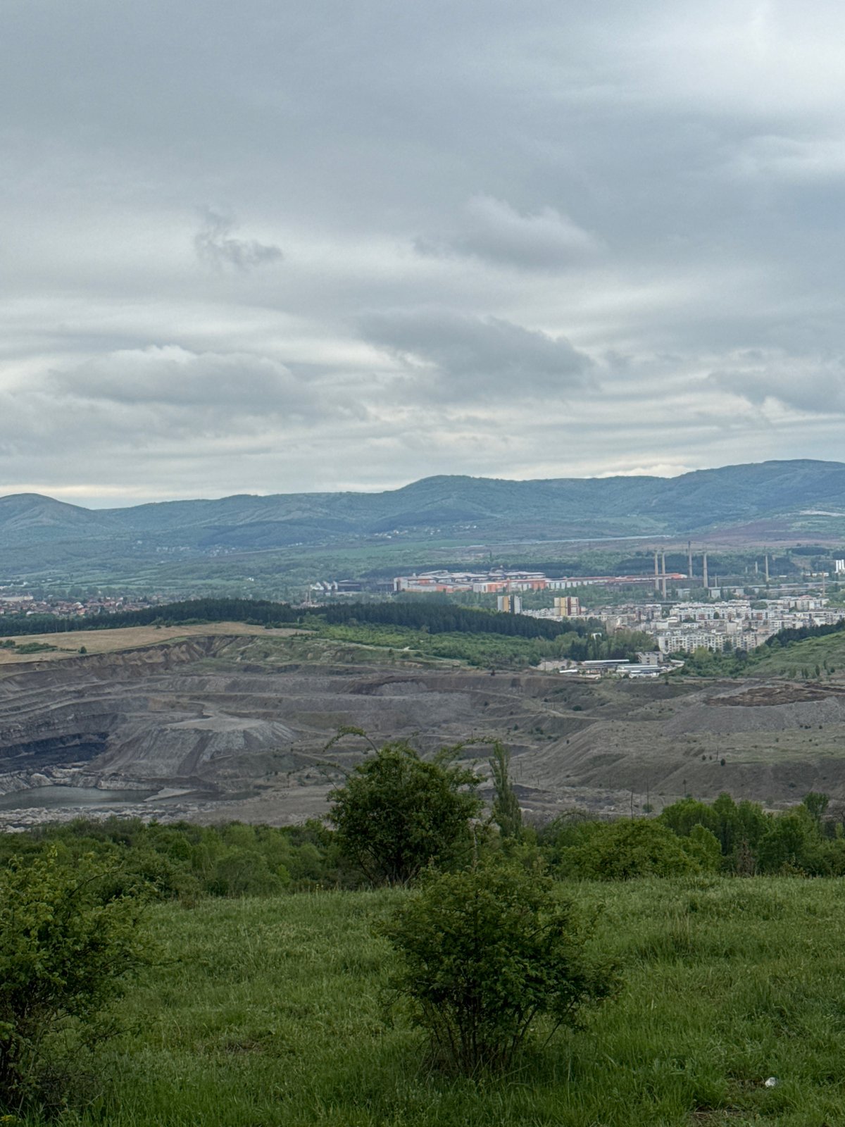 Open-pit mine operations observed in rural Golemo Buchino, Bulgaria