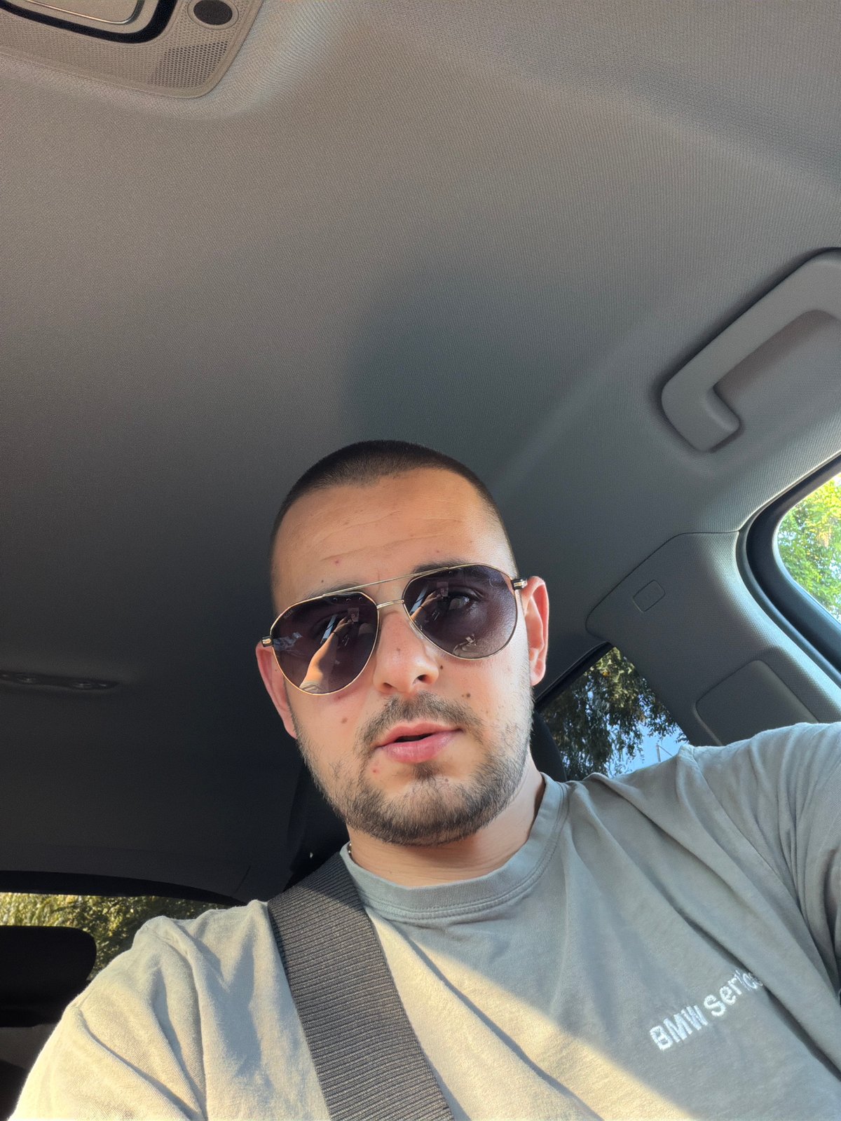Afternoon car selfies and a stray cat in Burgas