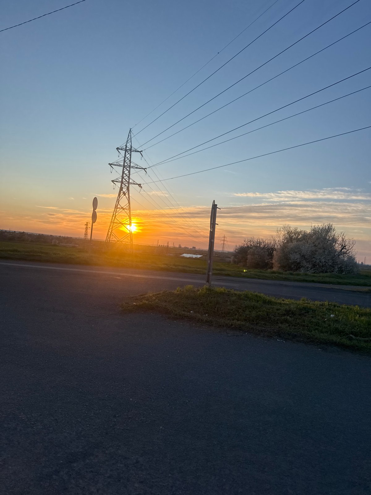Roadside scenes captured near Burgas during golden hour