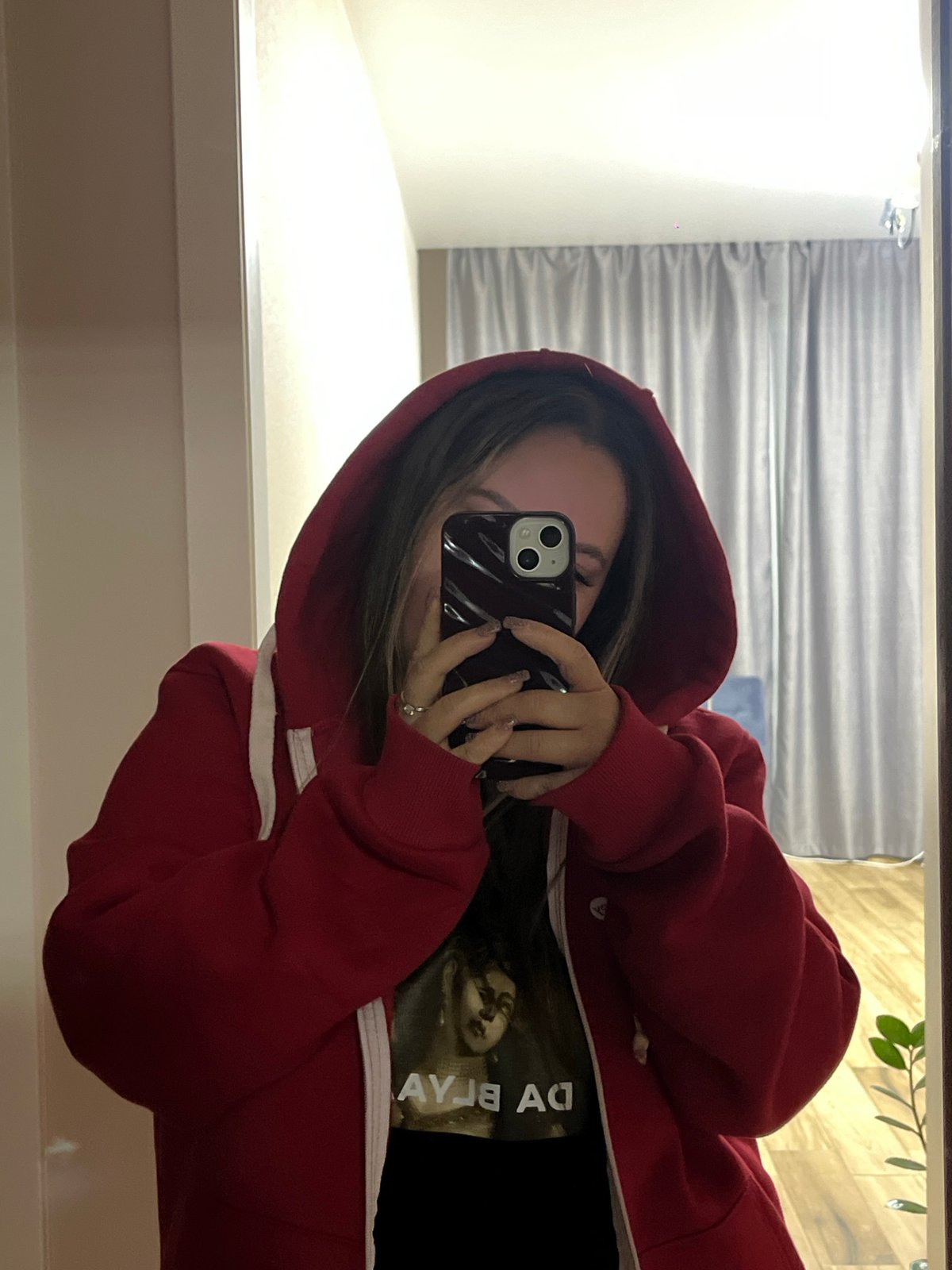 Woman takes mirror selfie in Krasnodar, Russia