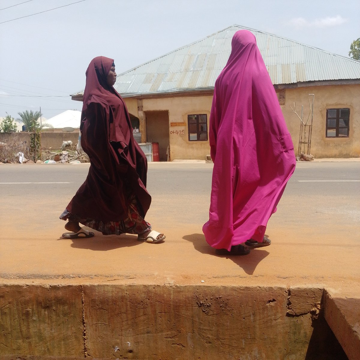 Morning street life in Gombe and Tempure, northern Nigeria.