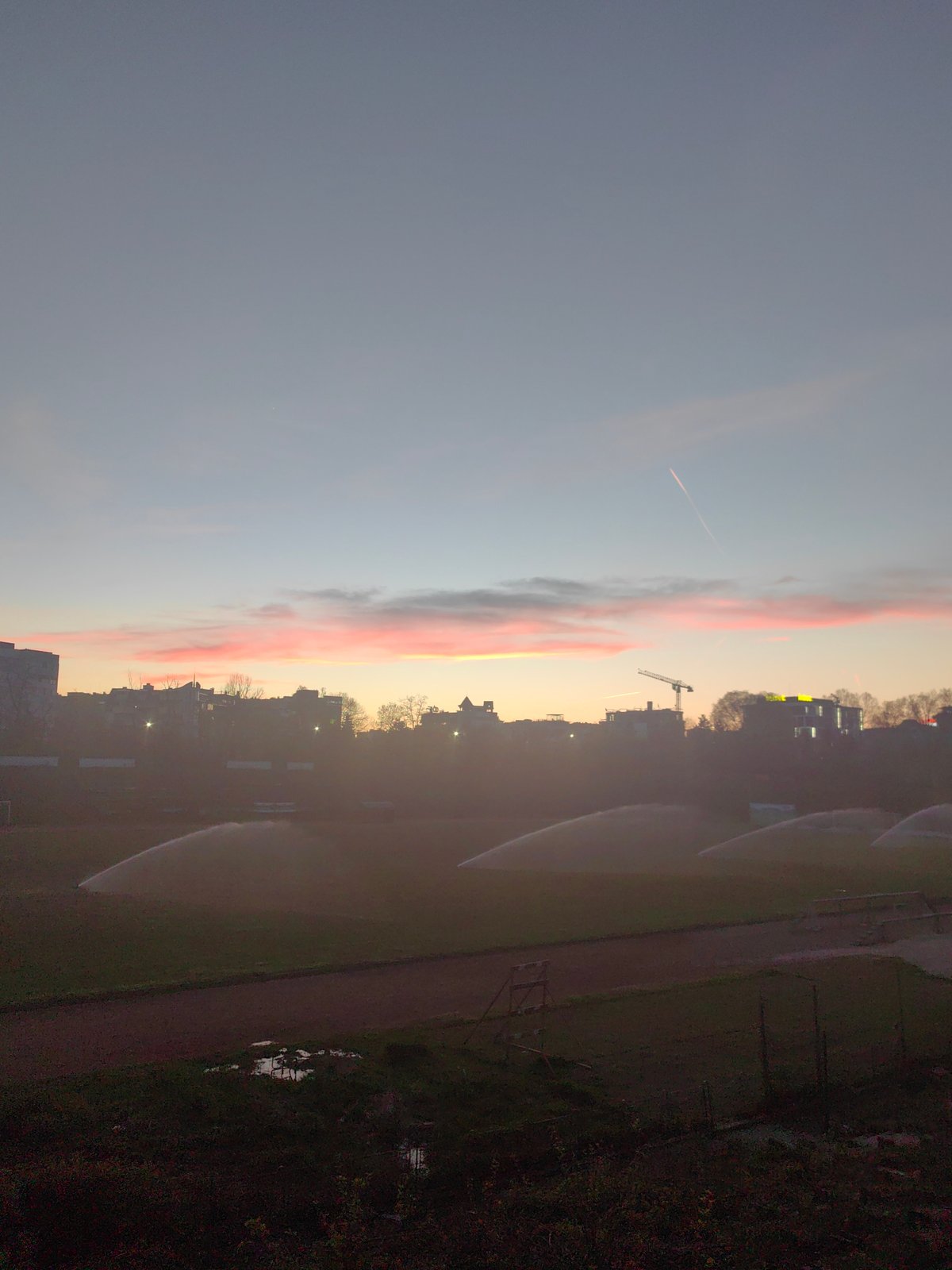 Evening scenes documented across Sofia including soccer match, urban views
