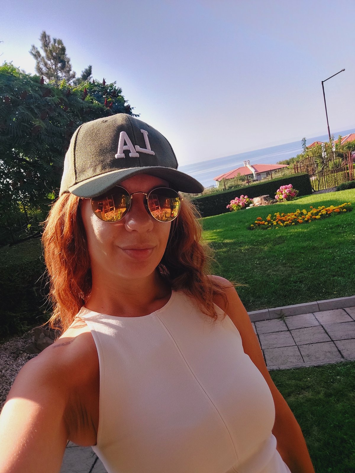 Sunny selfie session along the Sozopol coastline, Bulgaria