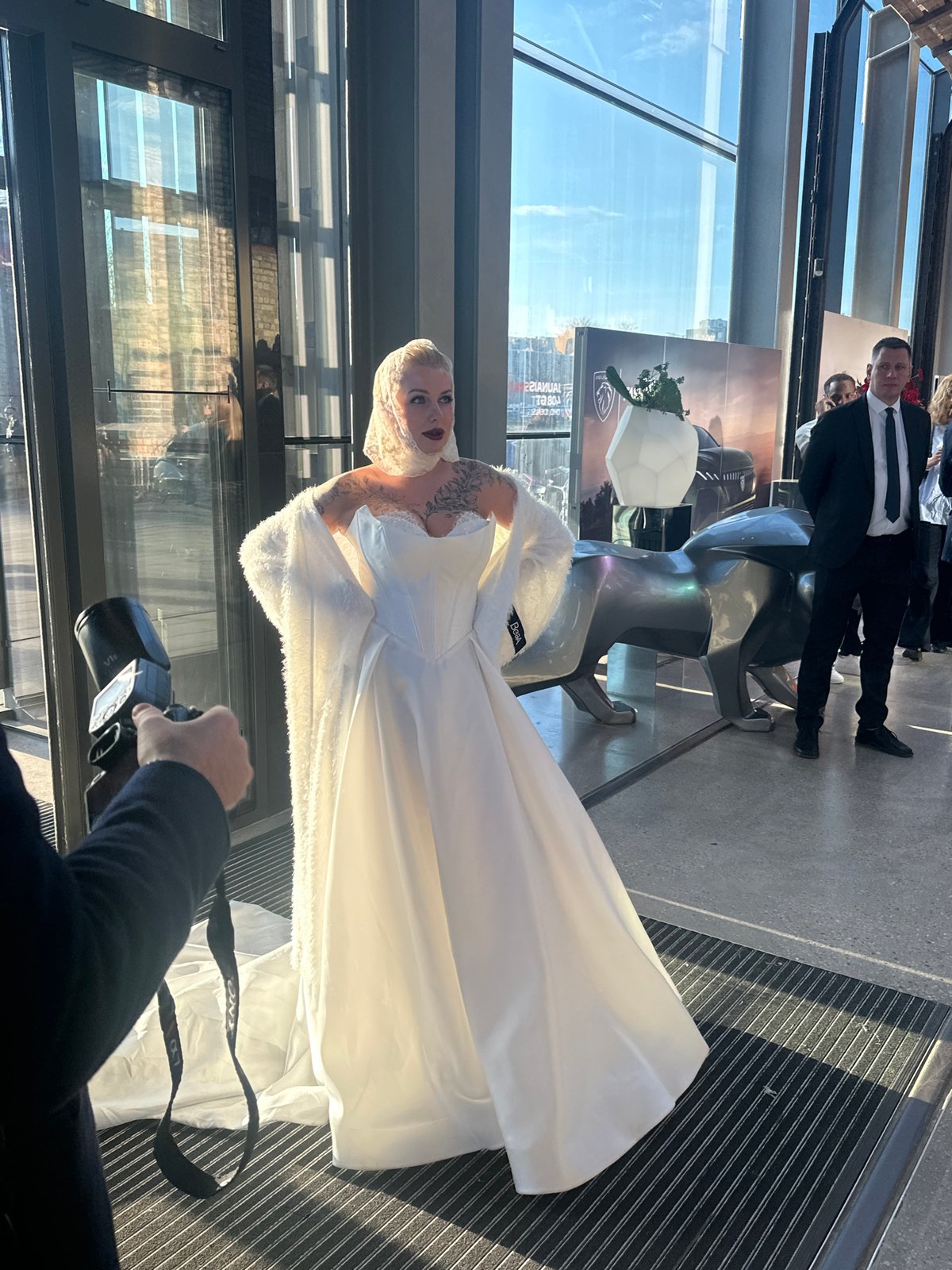 Wedding photography session captured in modern Riga building