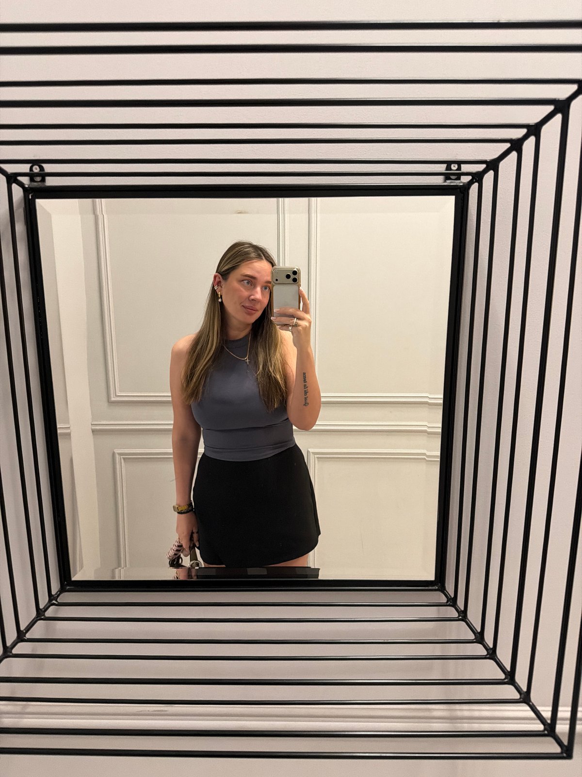 Woman Takes Morning Selfies in Moscow City Center
