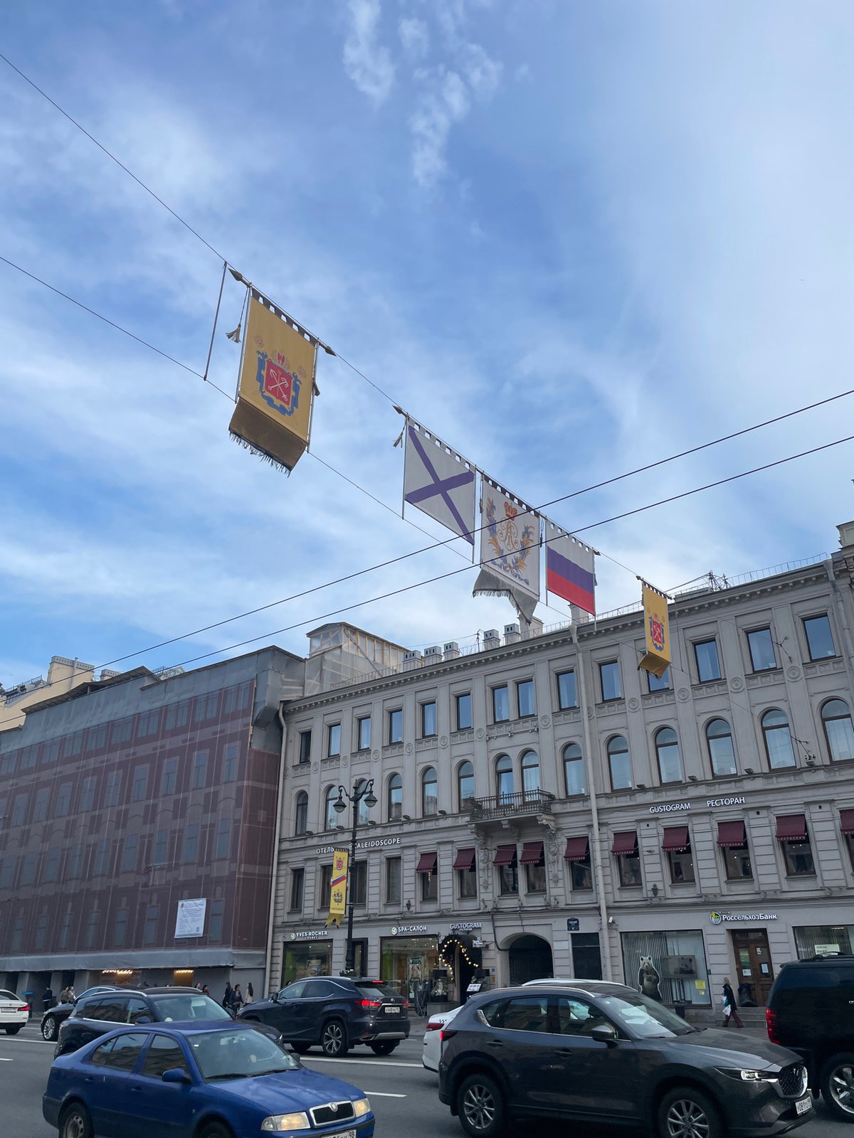 Ordinary street life documented across Saint Petersburg neighborhoods