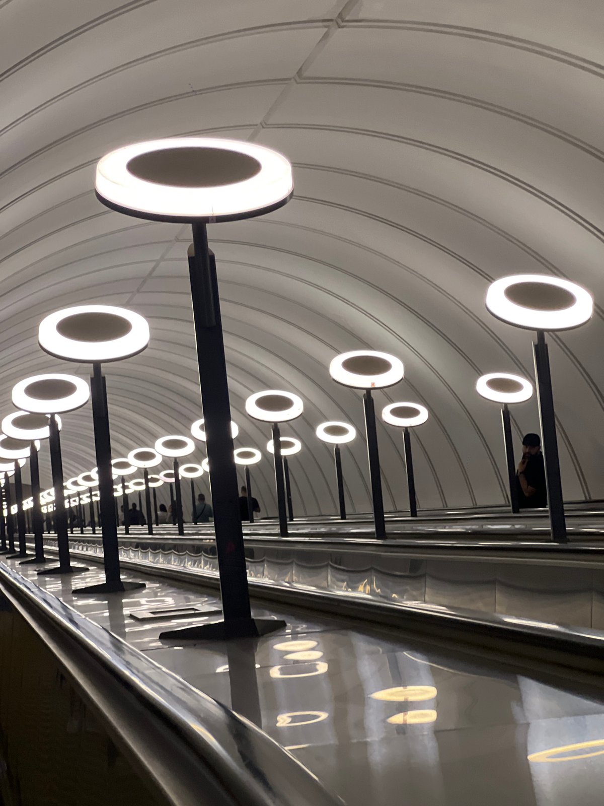 Moscow metro stations and urban scenes documented by witness