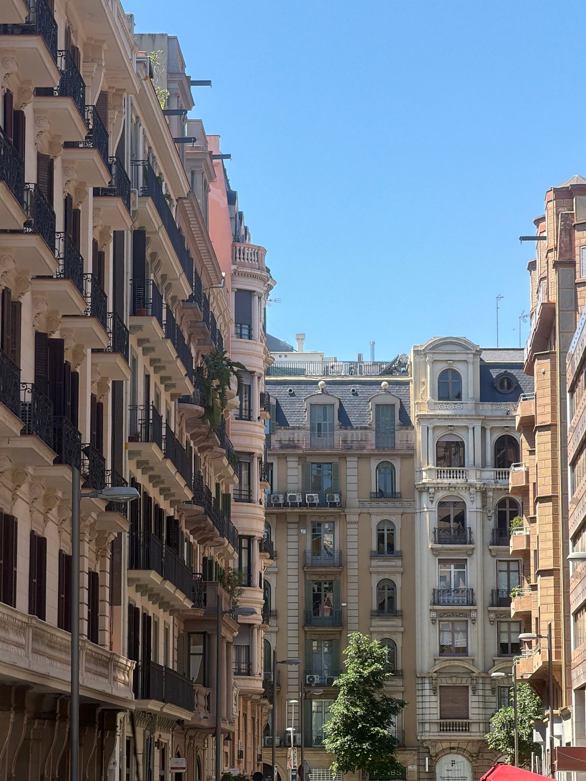 Barcelona street architecture documented by witness