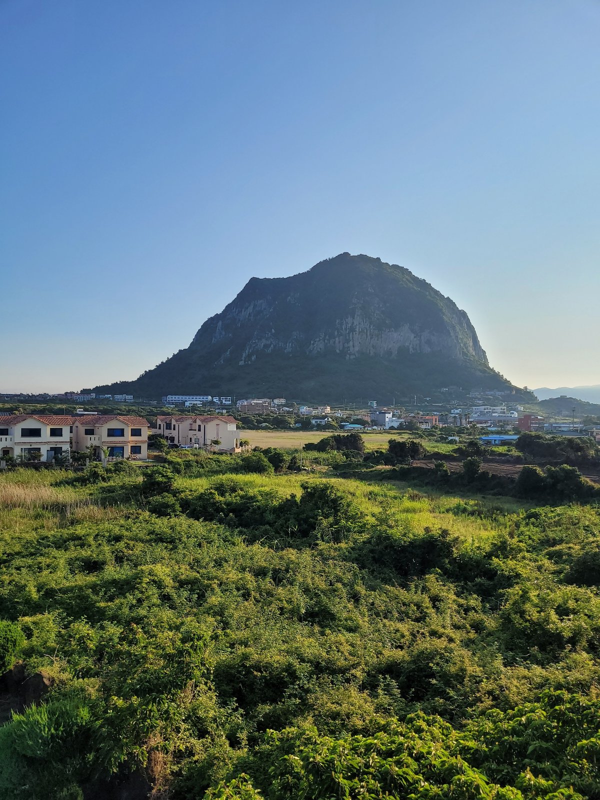 Coastal town and hillside views around Seogwipo, Jeju Island