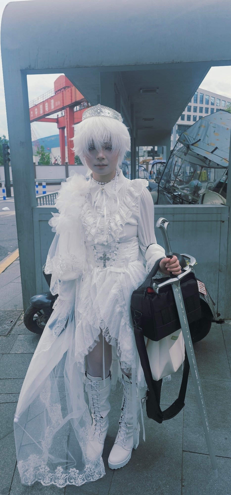 Cosplay enthusiasts spotted in Chongqing High-tech Zone morning gathering