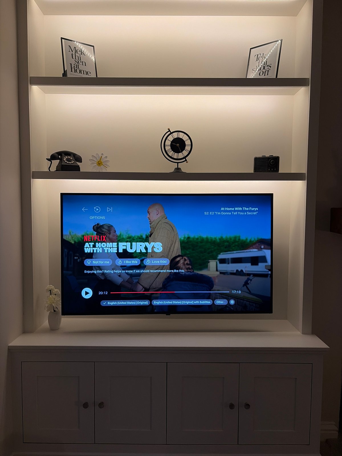 Harrogate resident documents modern home interior with LED lighting