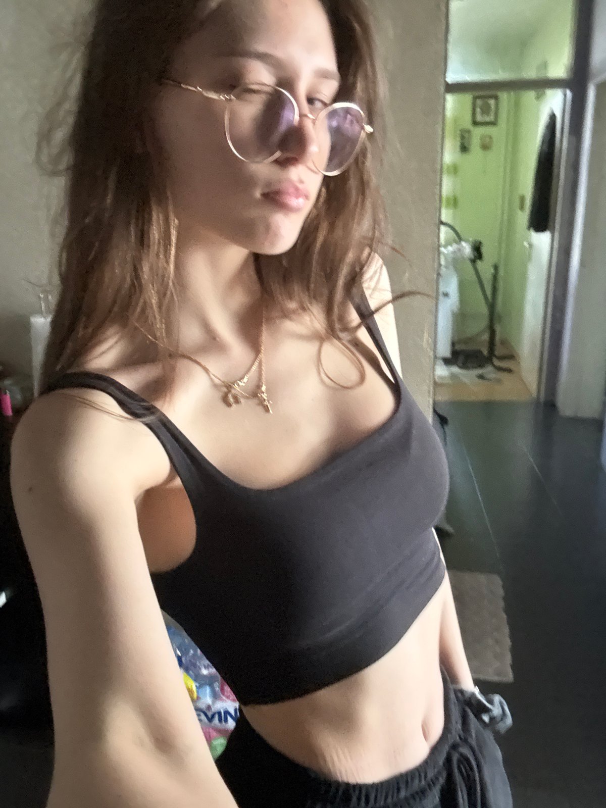 Young woman photographed in casual indoor session in Sofia