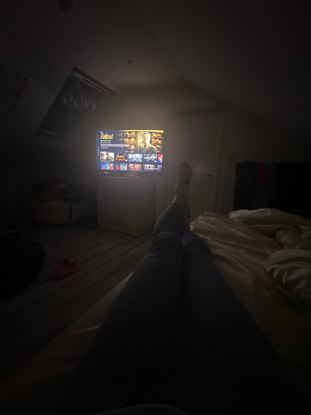 Late night bedroom scenes with colorful light diffuser in Reading