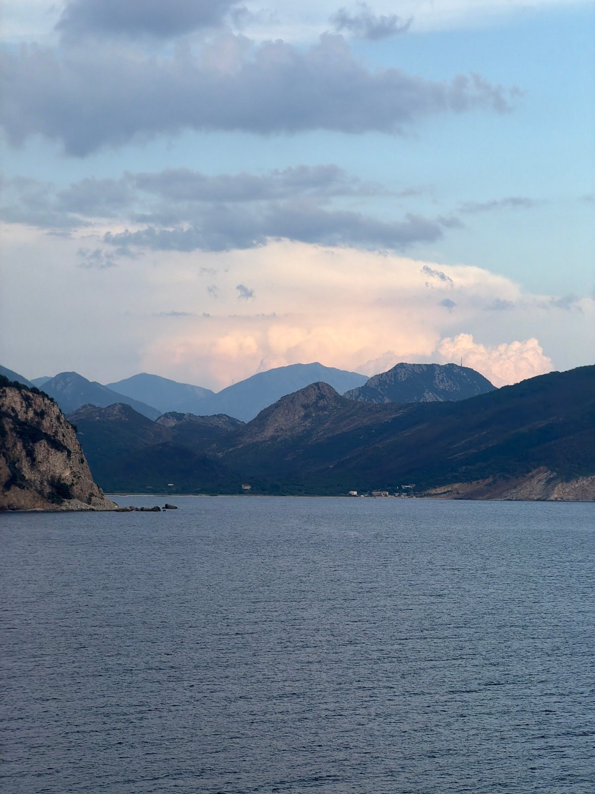 Adriatic coastline views documented near Mirište, Montenegro