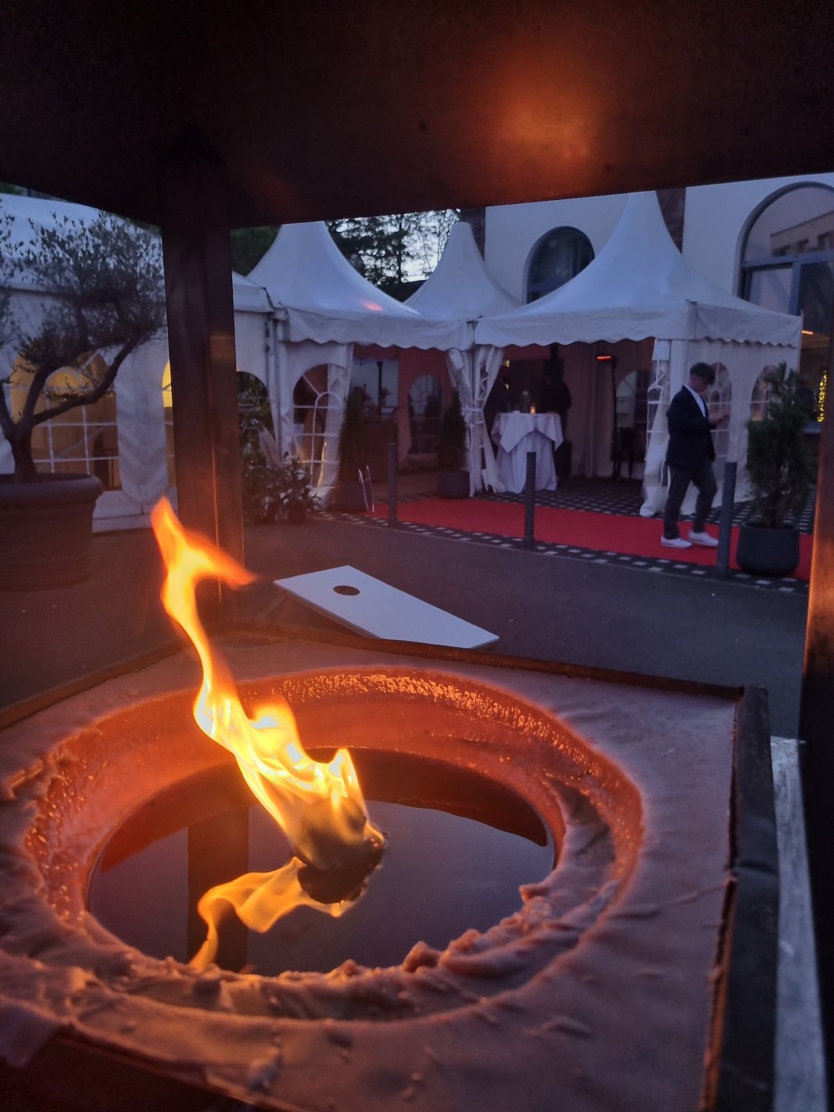 Formal celebration with cake and decorations held in Saarbrücken