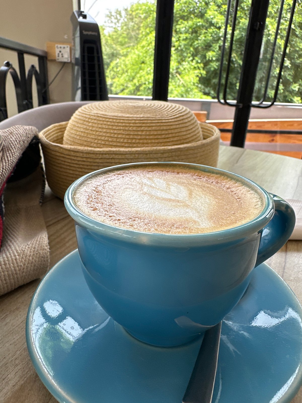 Morning coffee with a Taj Mahal garden view, Agra