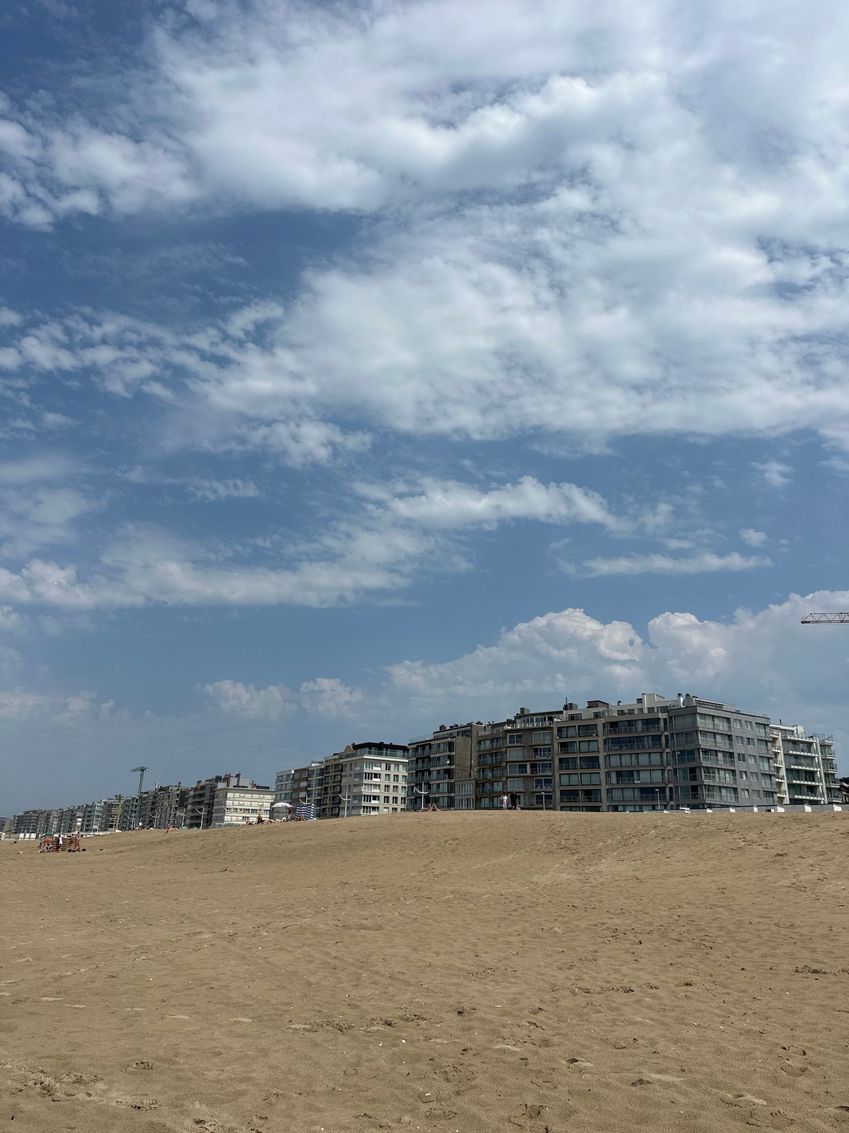 Lazy summer afternoon on the Belgian coast at Koksijde