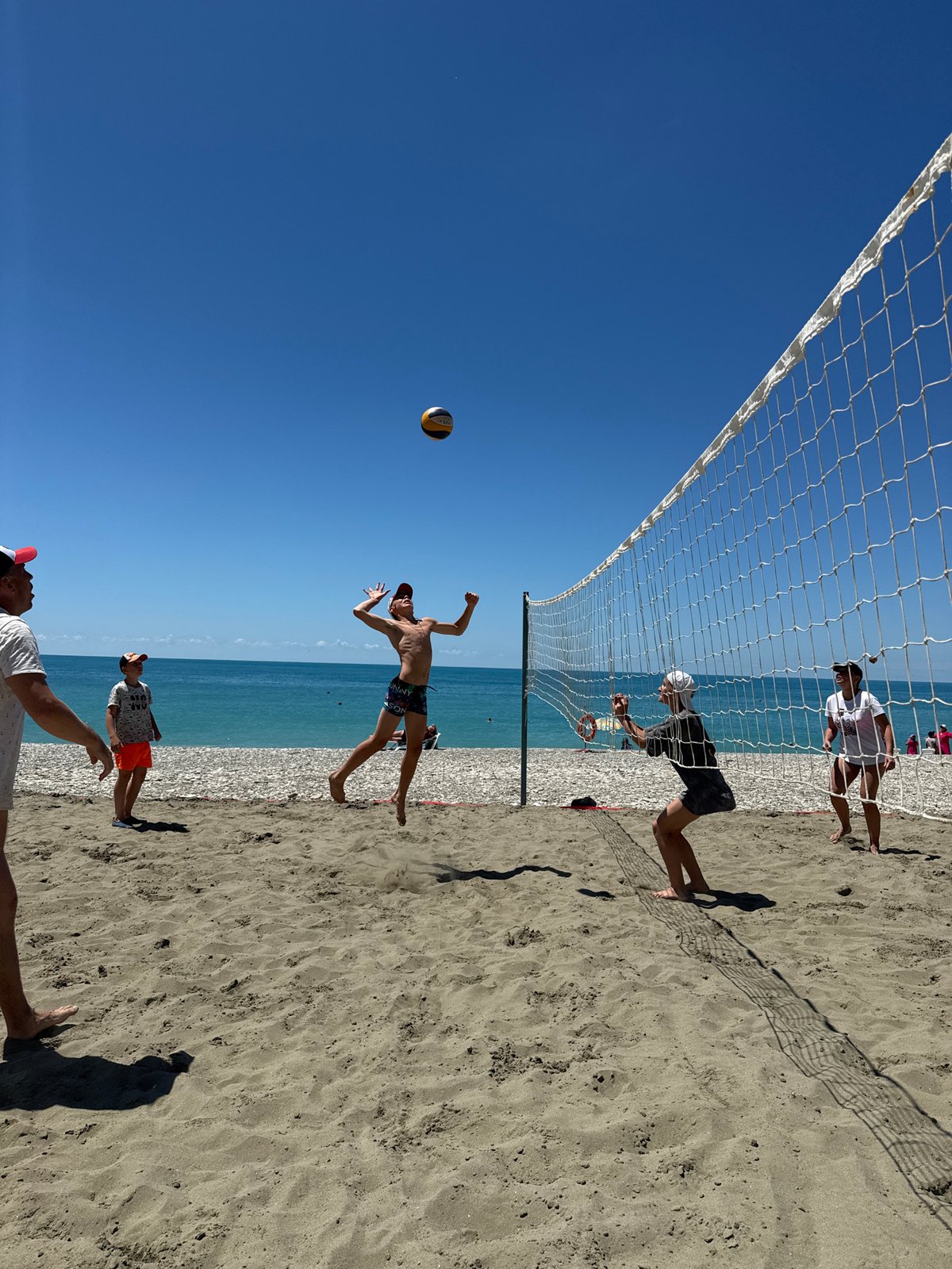 Beach volleyball on the Black Sea coast in Nebug