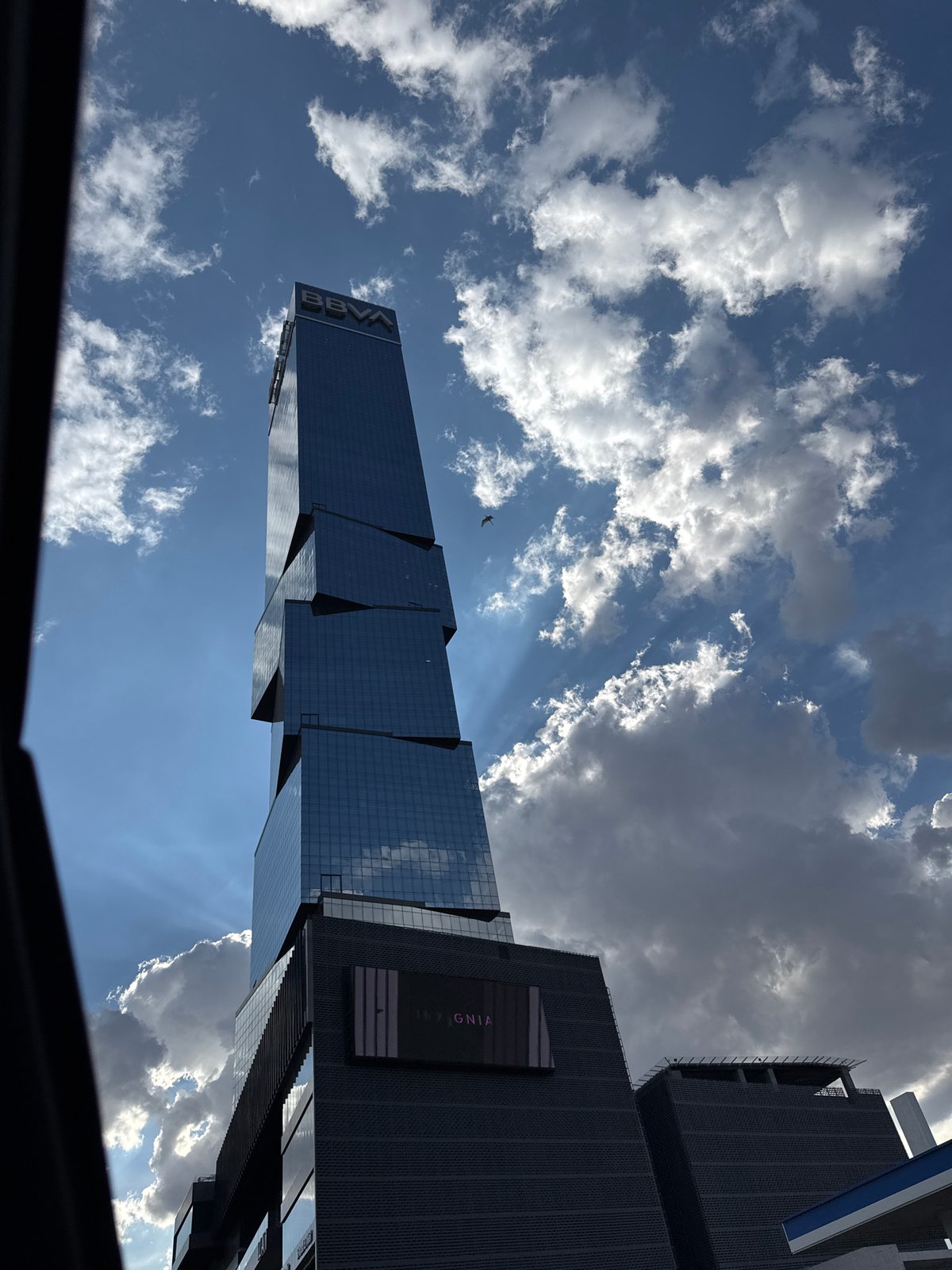 BBVA Tower photographed from multiple locations in Puebla, Mexico