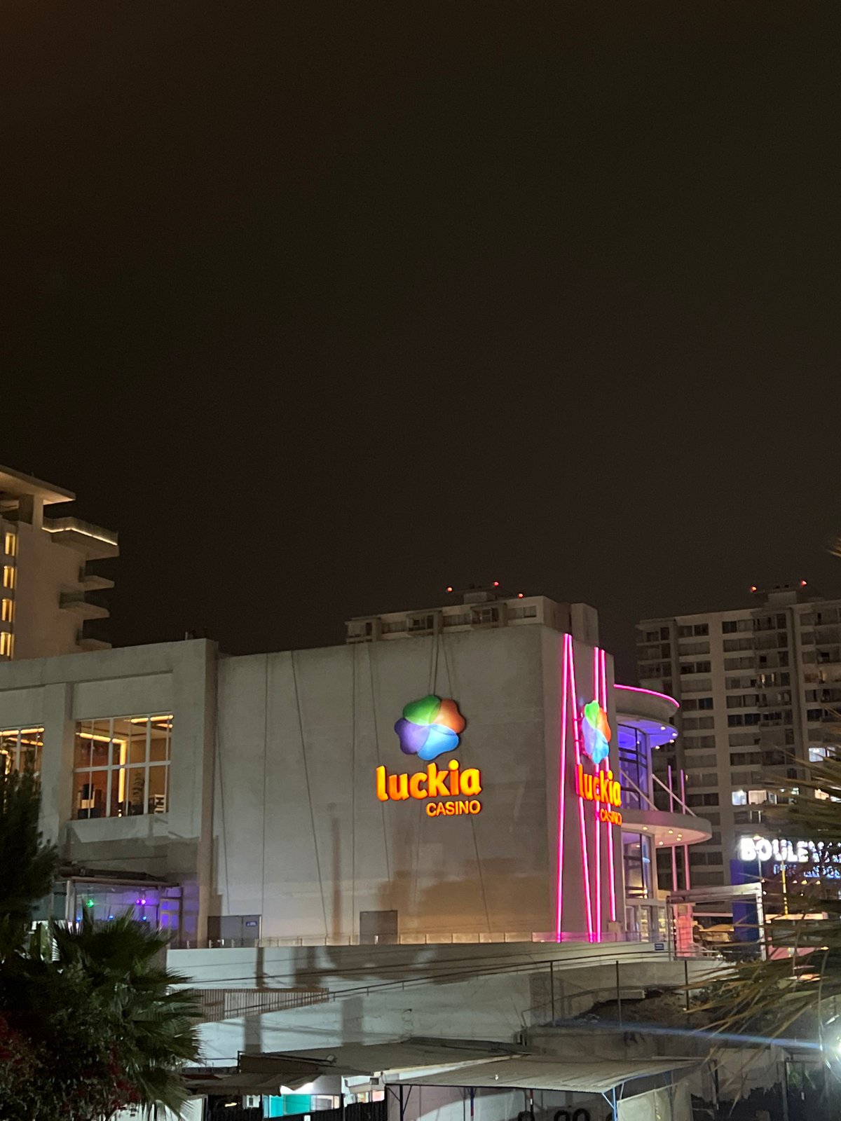 Nighttime casino and street scenes documented across Arica Chile