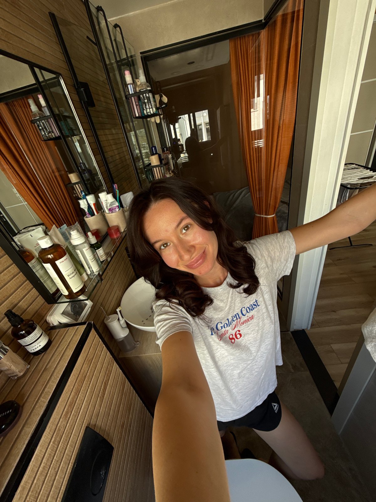 Tel Aviv resident documents morning workout and healthy breakfast routine