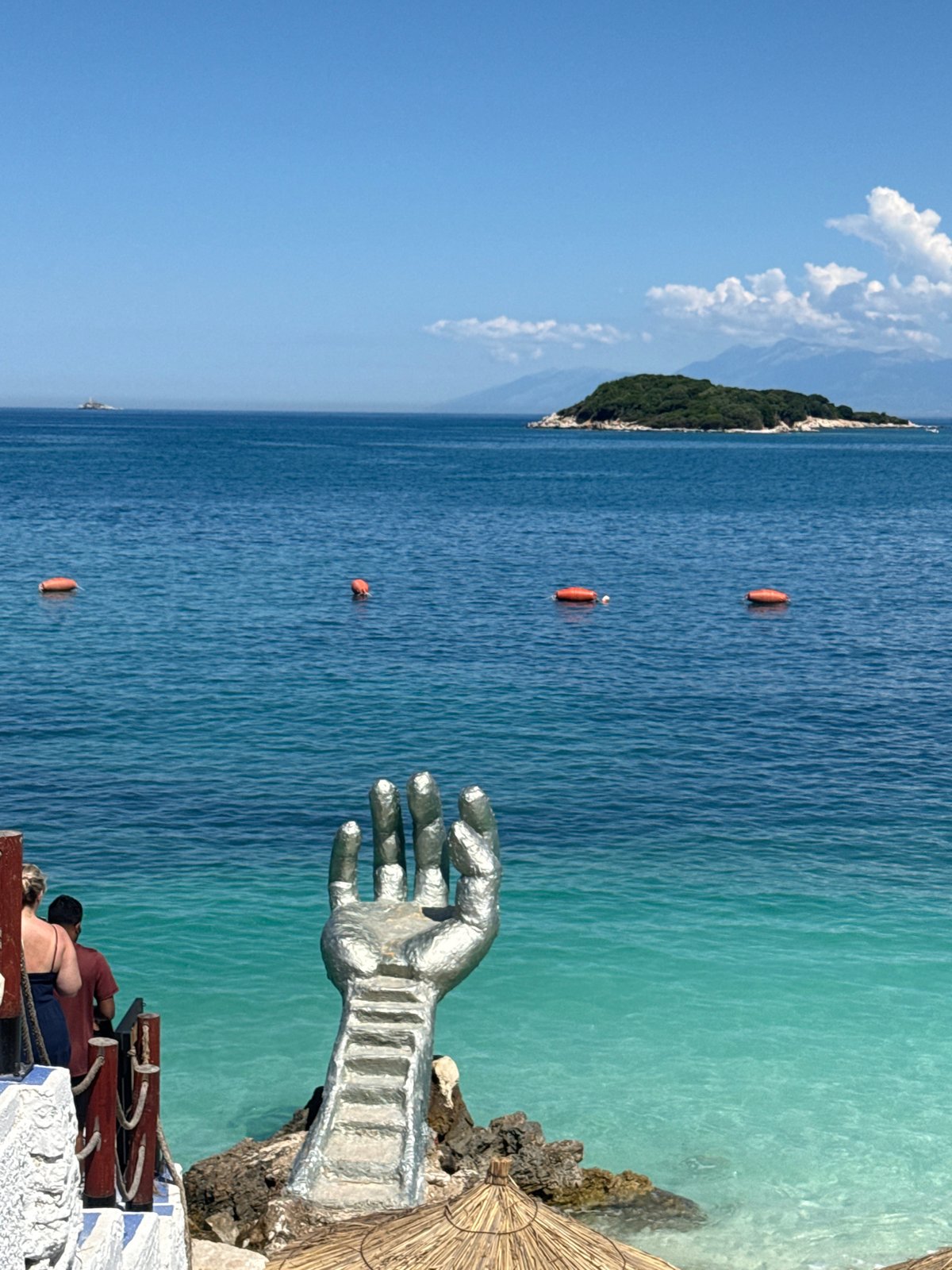 Clear morning view captured at Ksamil coastal waters, Albania