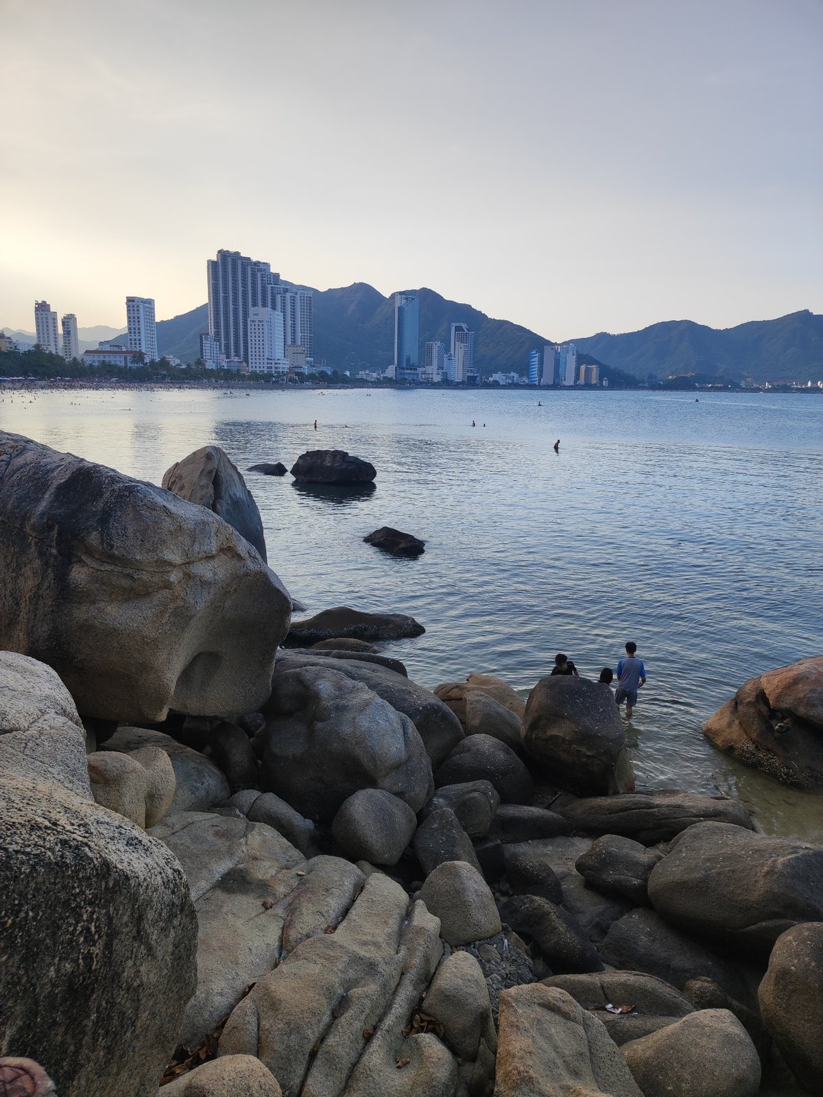 Nha Trang coastline and city streets on a June morning
