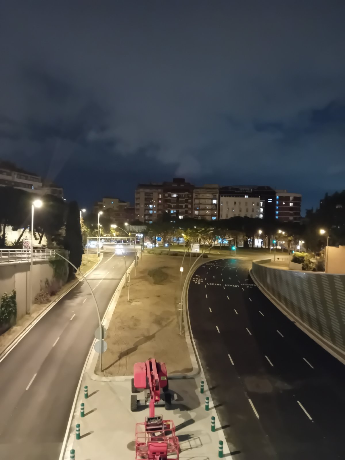 Barcelona nighttime street scenes documented by witnesses Friday evening