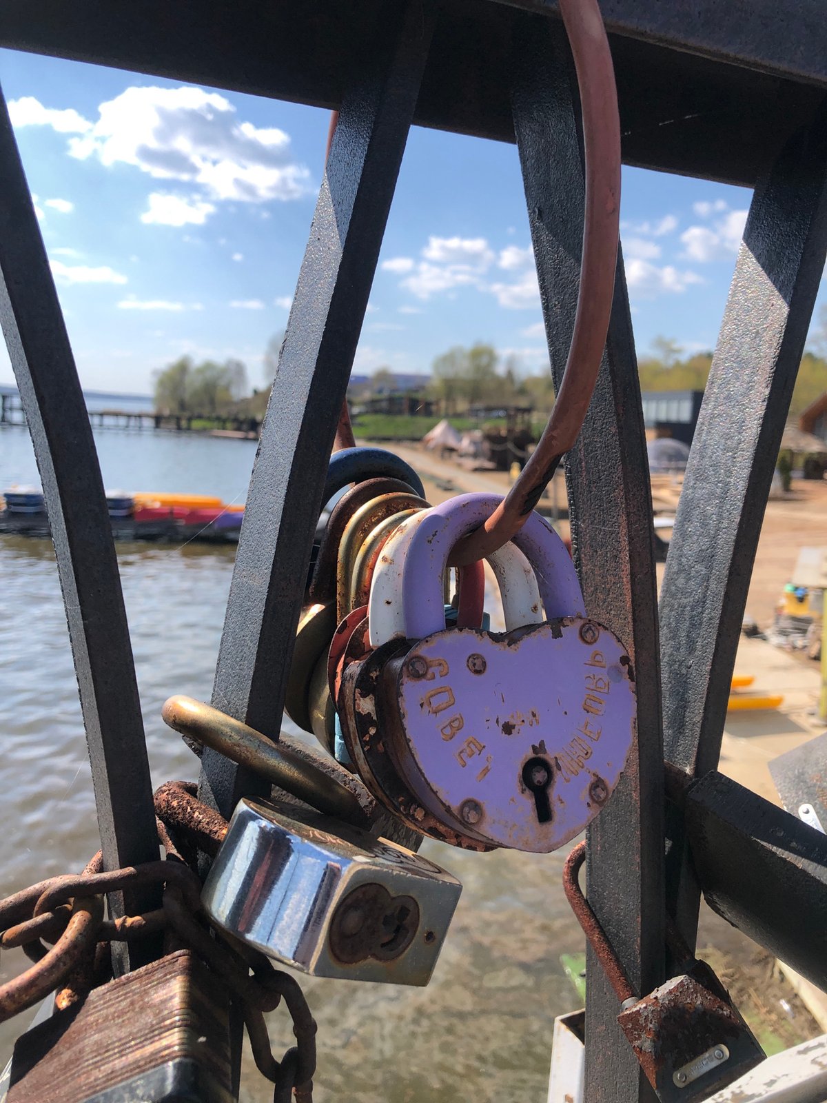 Love locks spotted on Votkinsk waterfront railing