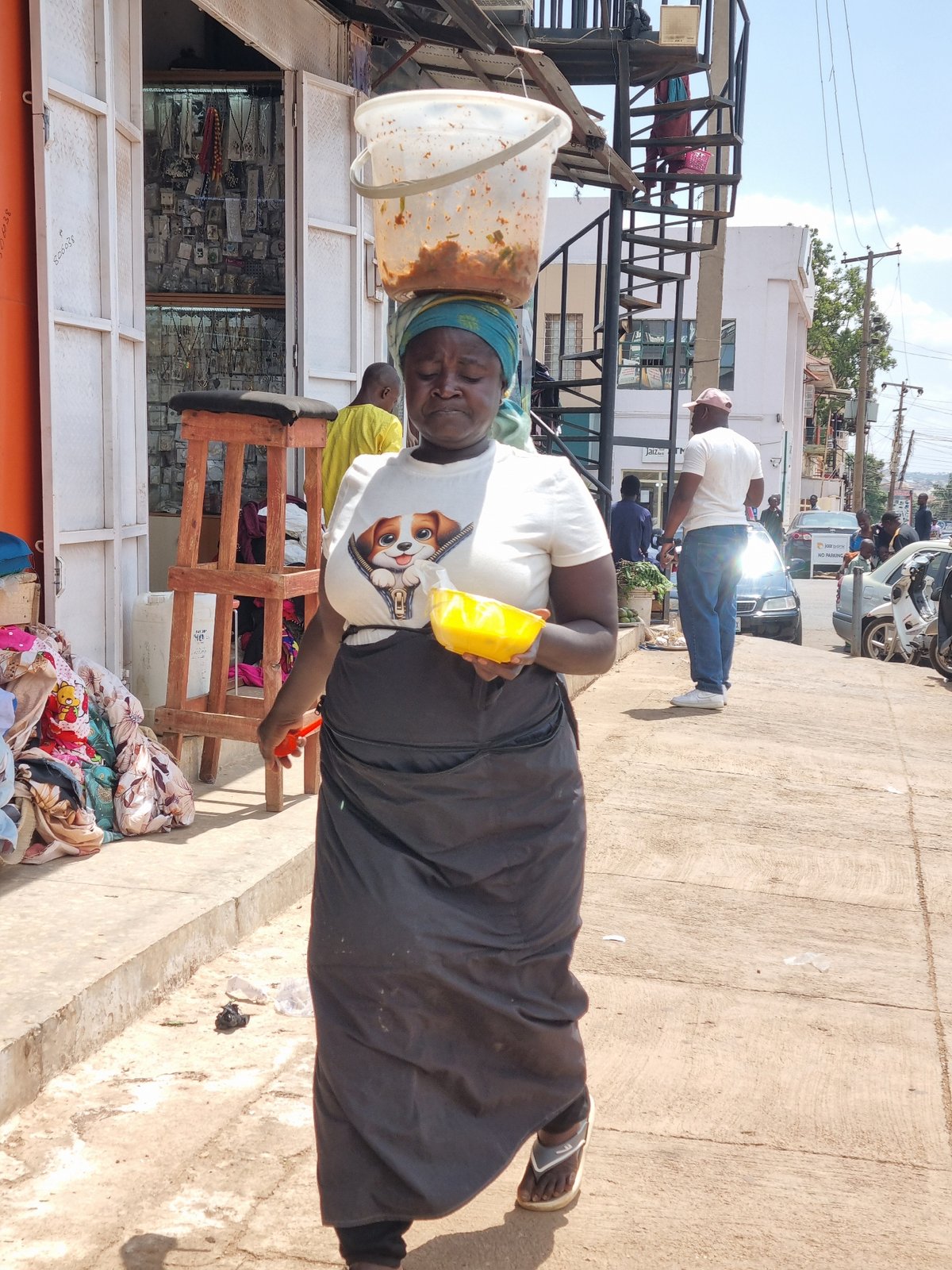 Daily street life and commerce observed in Jos, Nigeria