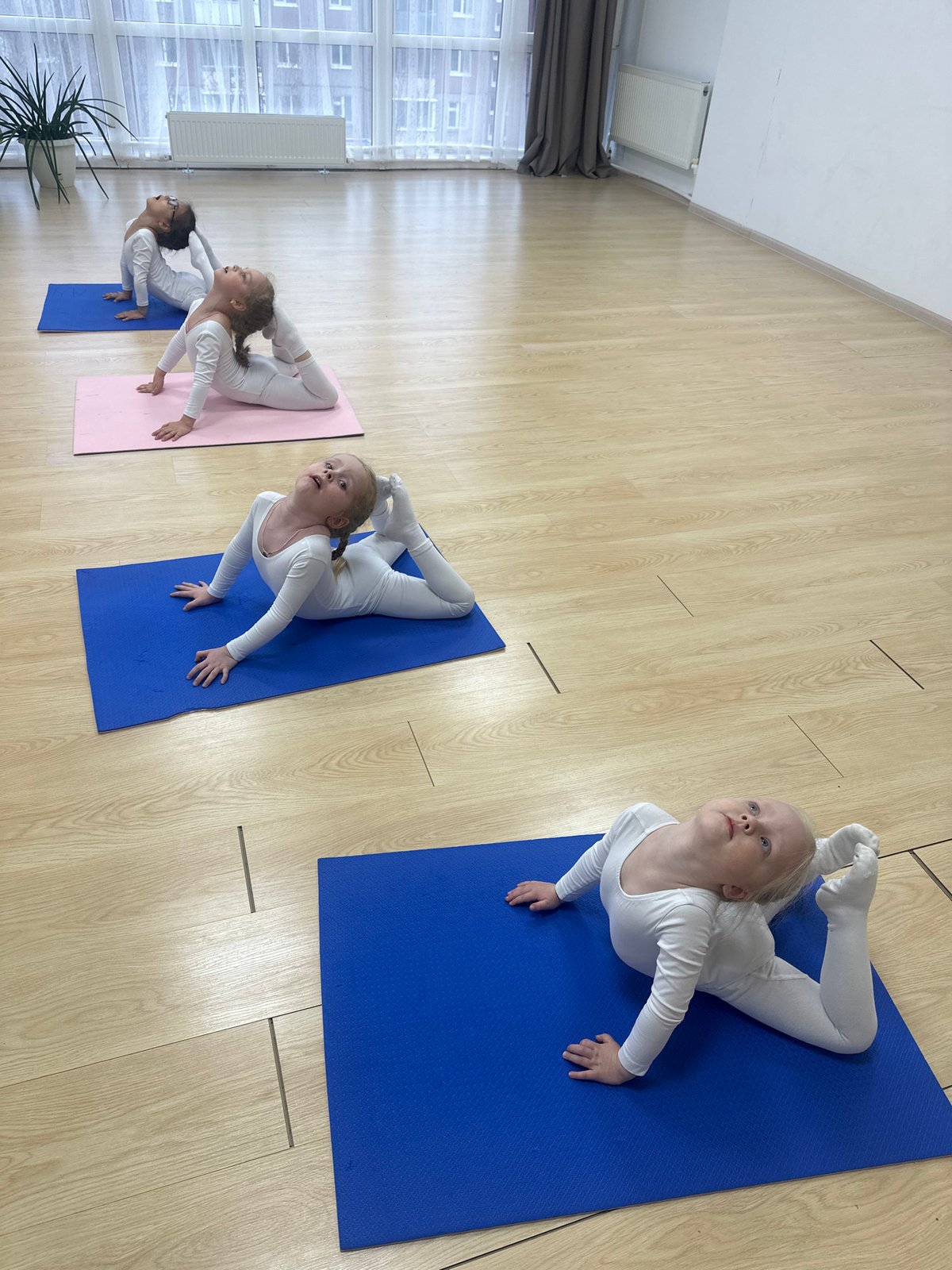 Young gymnasts practice at Votkinsk studio facility