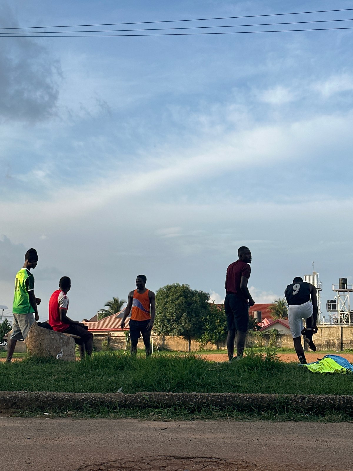 Afternoon football training and street life in Abuja