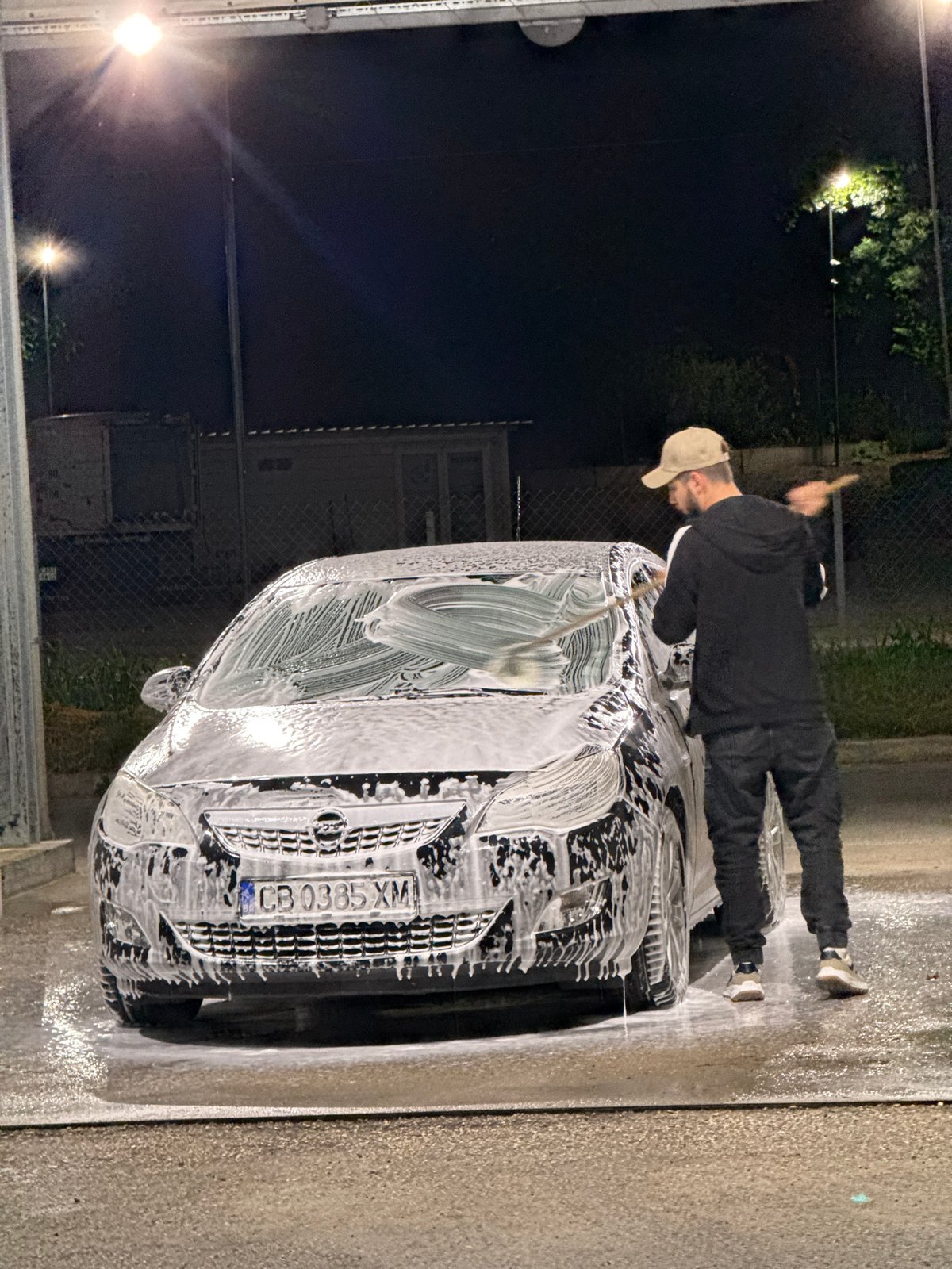 Car wash session at Pleven self-service station