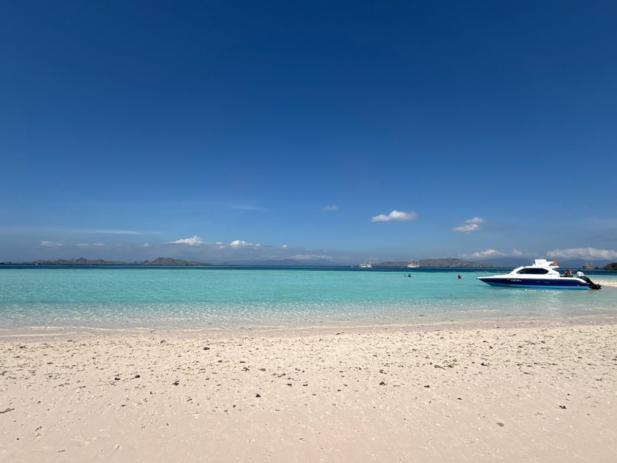 Beach activity documented at Komodo, Indonesia during morning hours