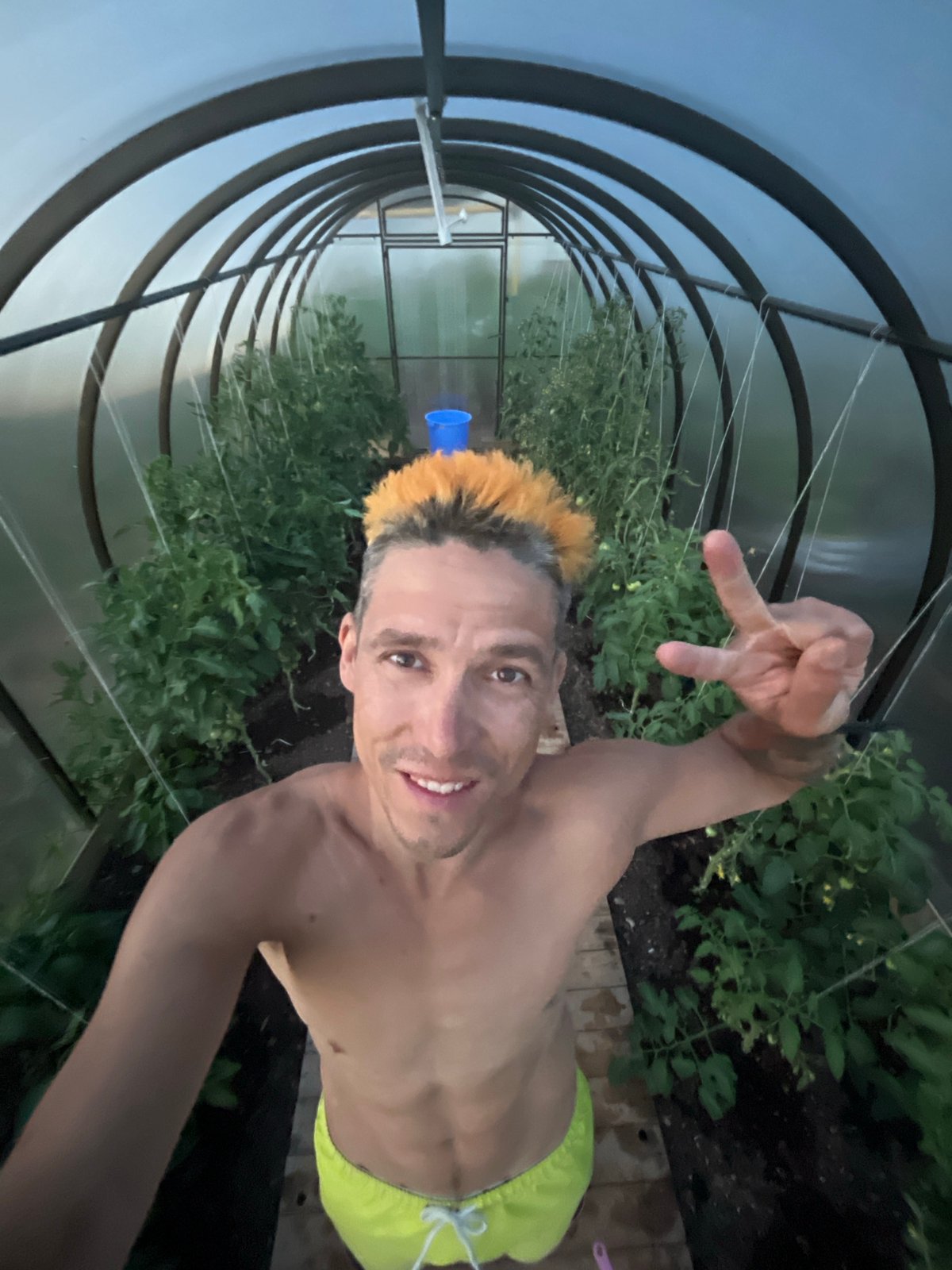 Backyard summer hangout in Chaikovsky, Russia