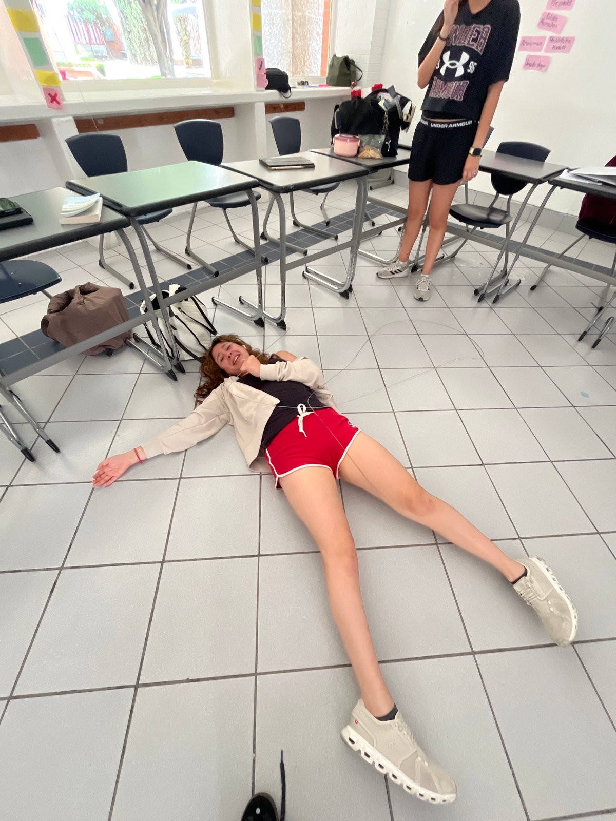 Student documented during afternoon activities in Puebla classroom