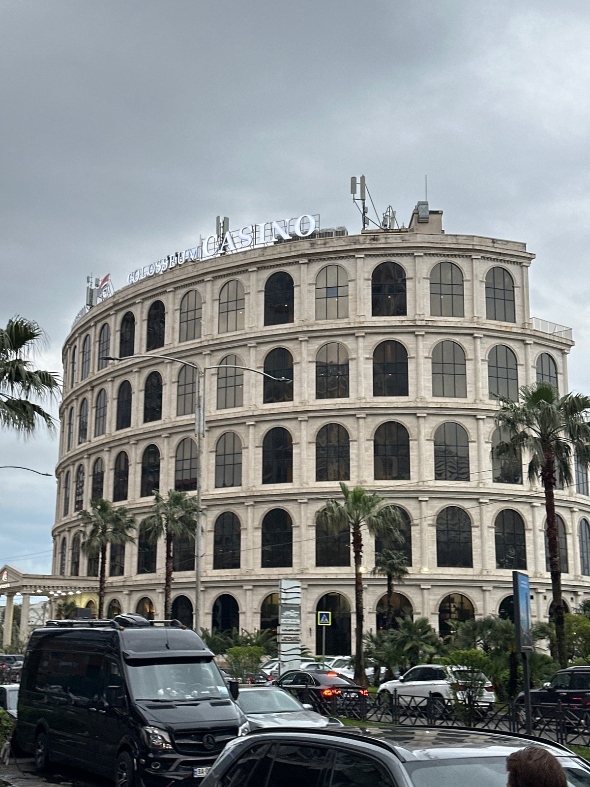 Street views captured of Batumi's Roman-inspired casino and restaurant