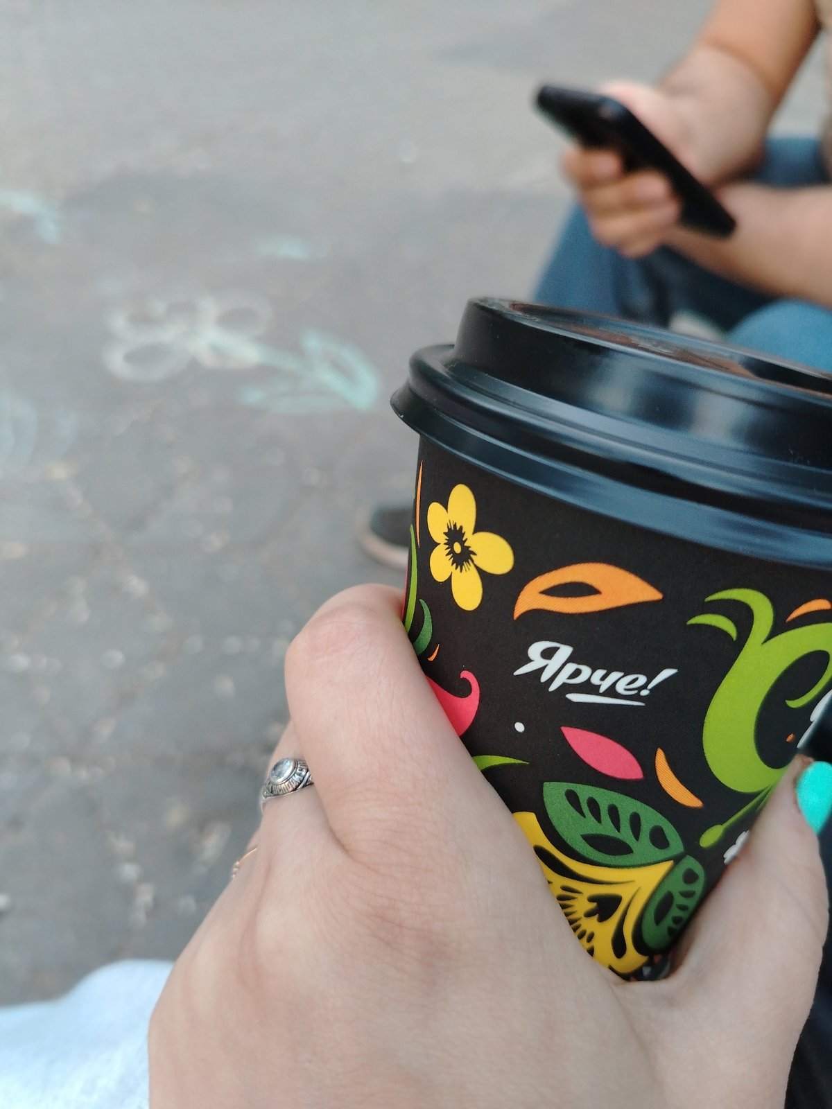Coffee outing documented in downtown Yaroslavl, Russia