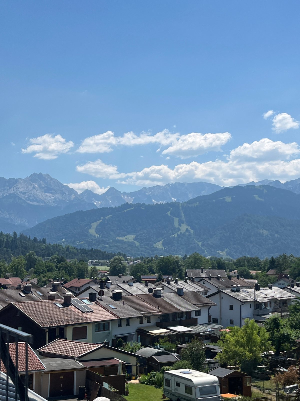 Balcony views and Alpine scenery in sunny Garmisch-Partenkirchen