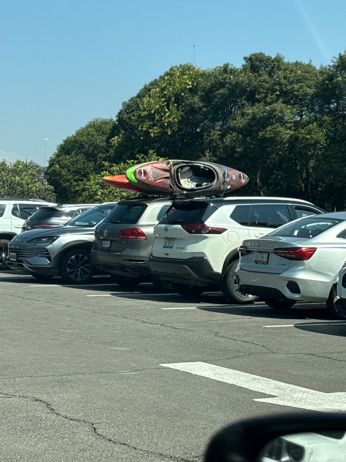 Ordinary moments captured in San Andrés Cholula parking, restroom