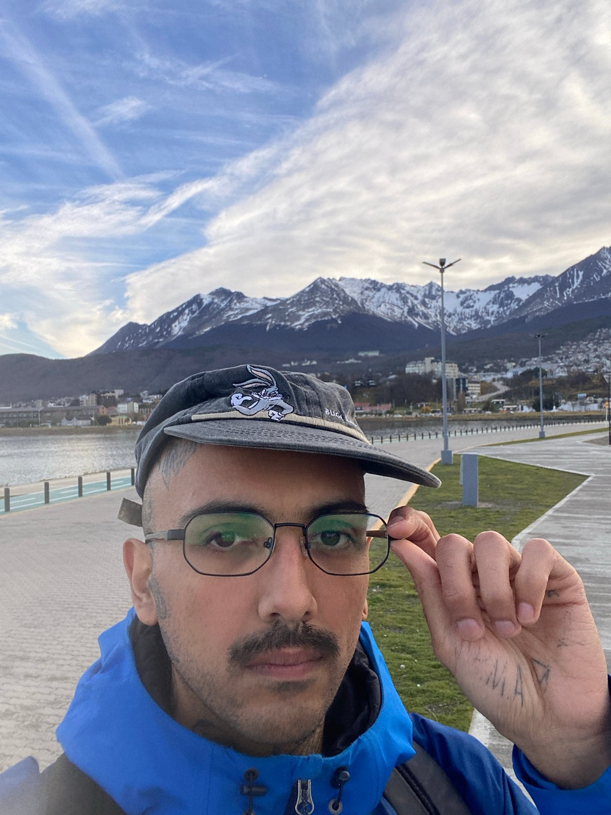 Tourist documents outdoor activities in scenic Ushuaia, Argentina