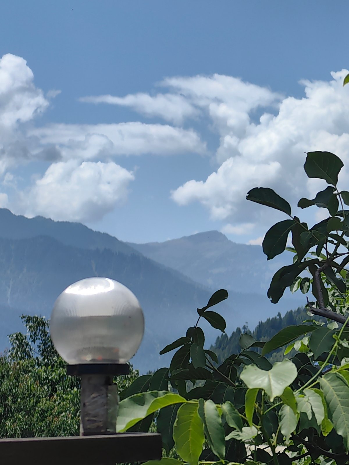 Morning mountain town life in Barheta, India