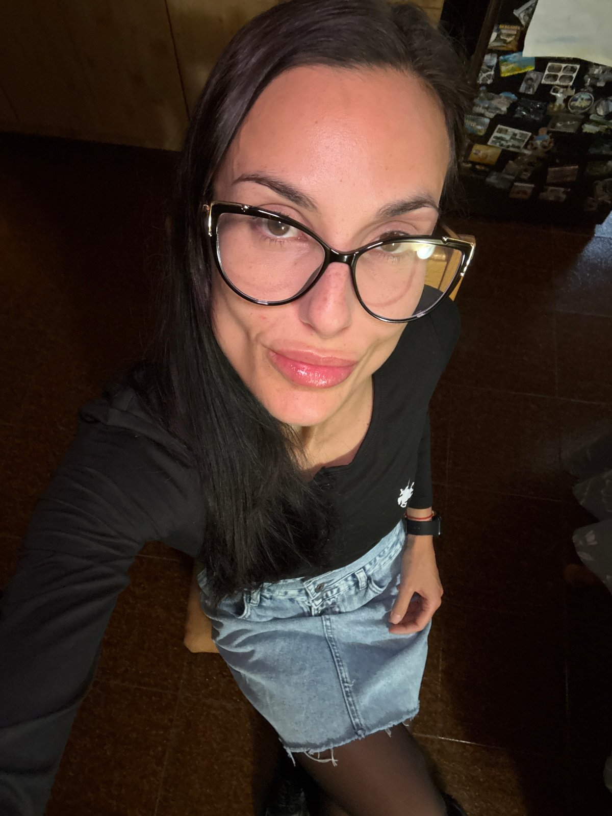 Woman photographed in selfie in Pleven, Bulgaria early morning