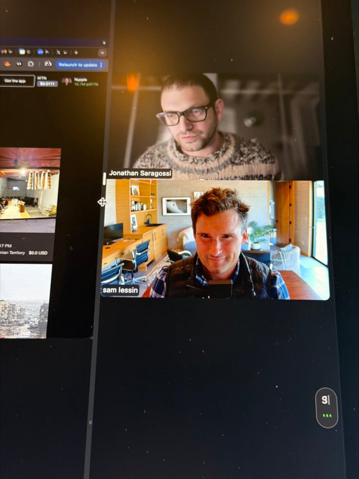 Video call displays cryptocurrency data in Hillsborough