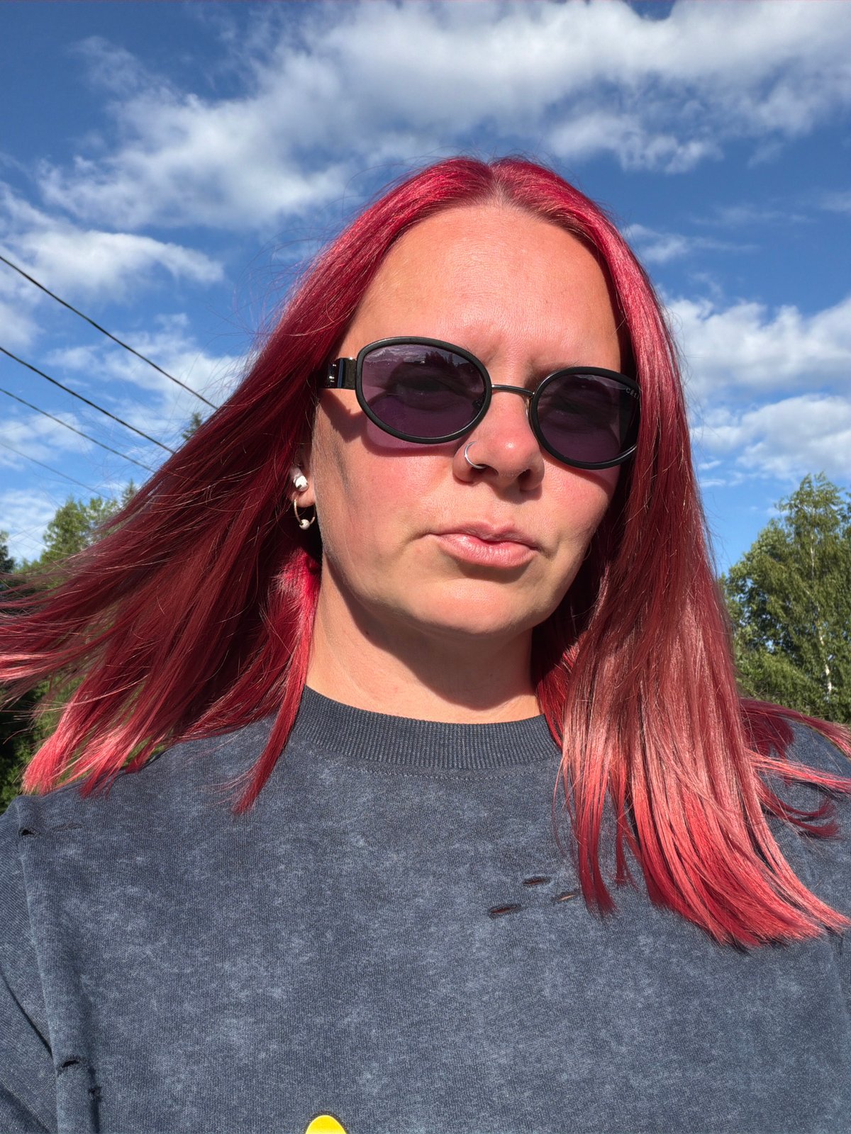 Colorful hair selfies and cycling captured in Chaikovsky, Russia