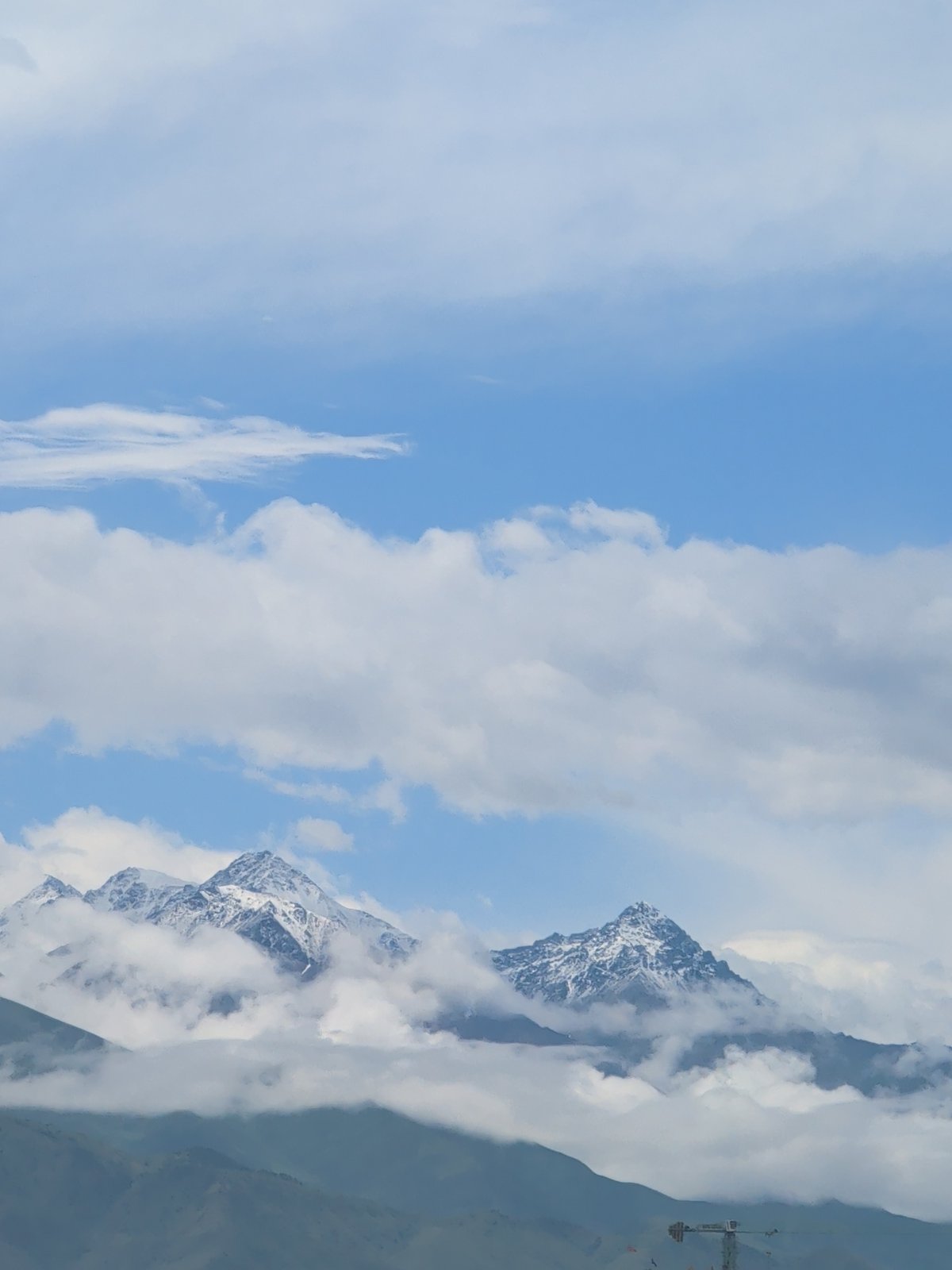 Mountain views and morning details from Bishkek
