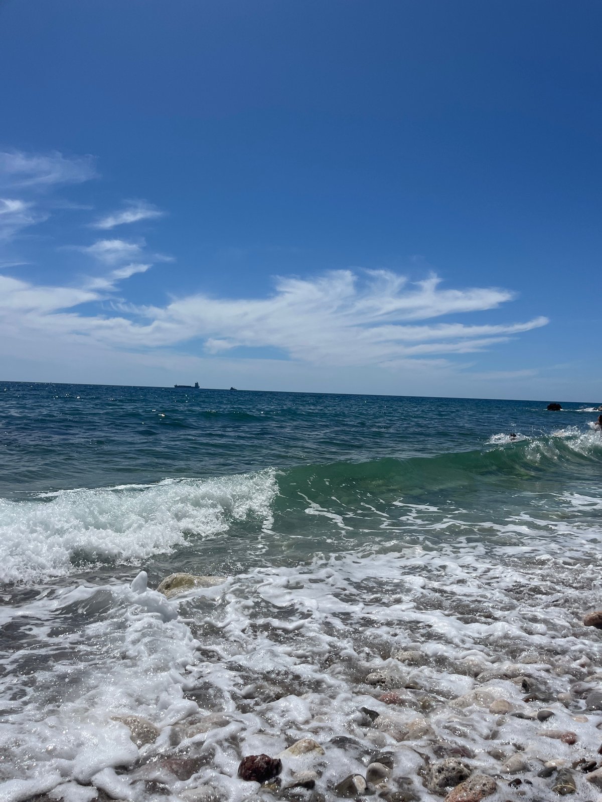 Beach day with snorkeling gear on Montenegro's Adriatic coast