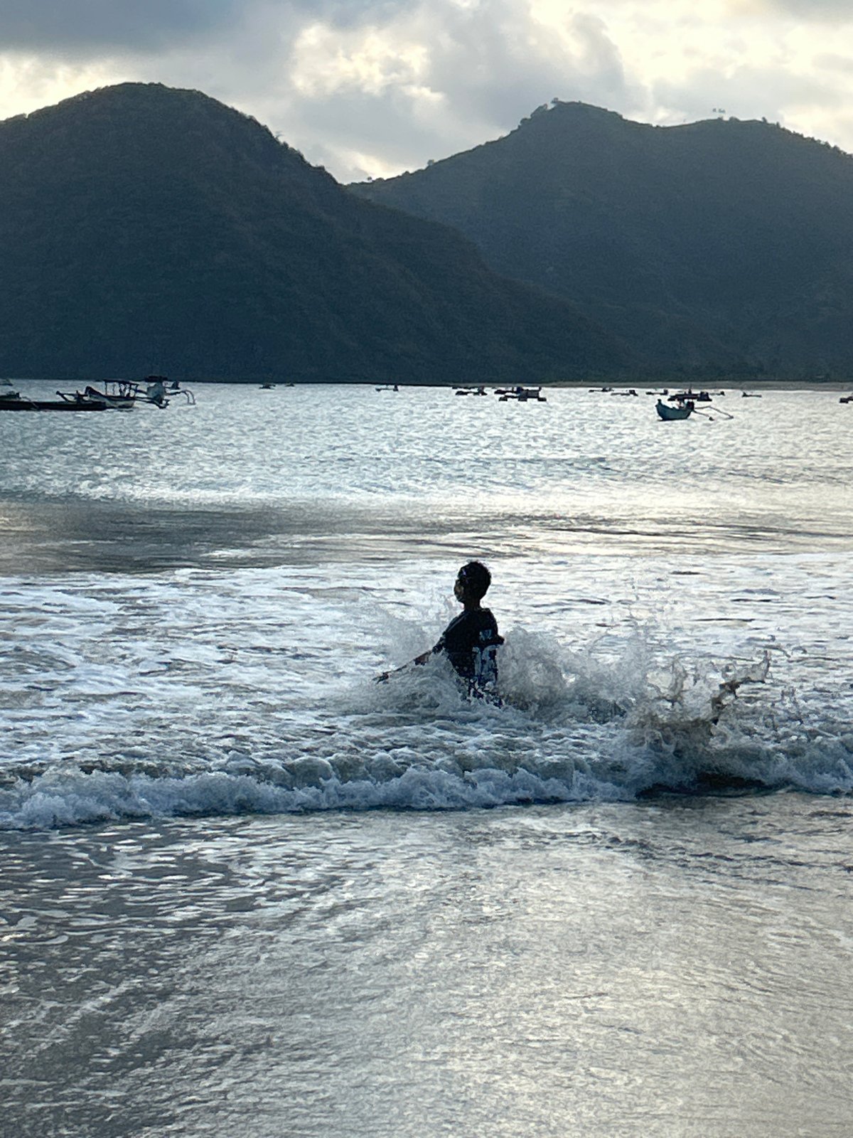 A busy morning at Selong Belanak beach, Lombok