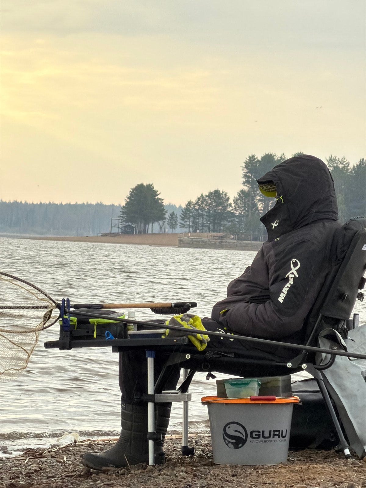 Early morning fishing expedition documented in Chaikovsky, Russia