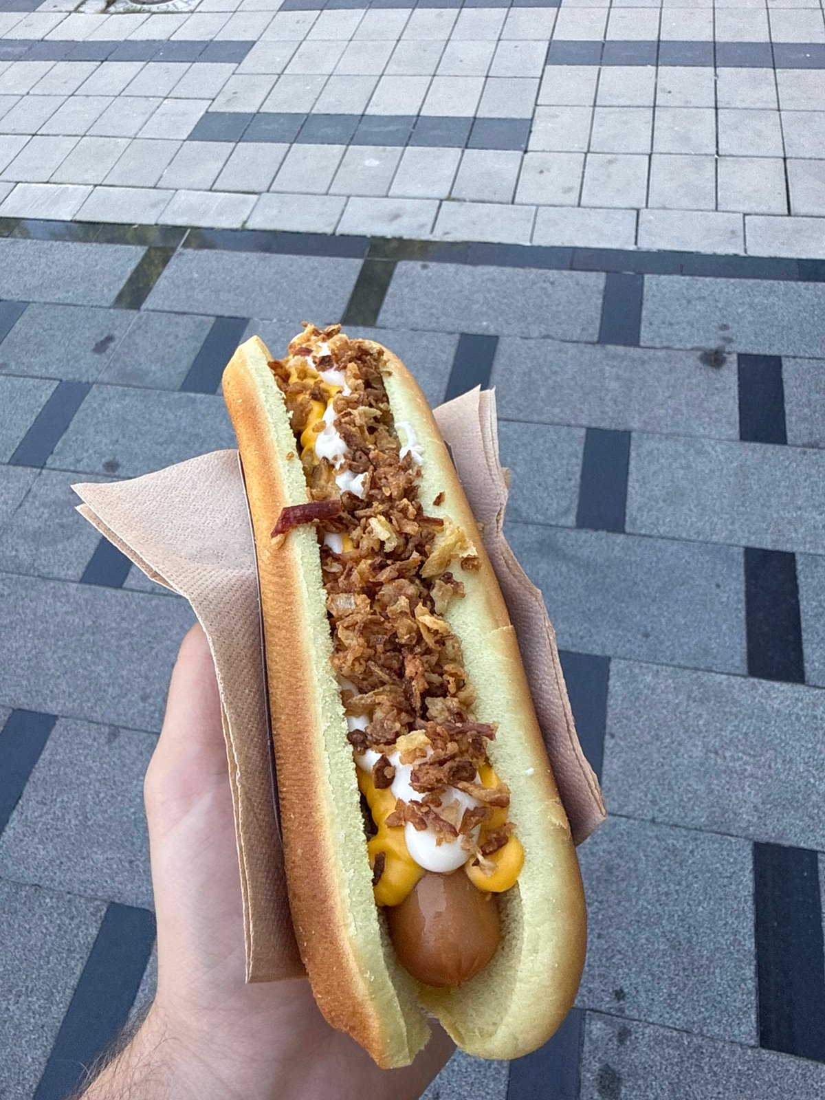 Hot dog photographed in Plovdiv, Bulgaria